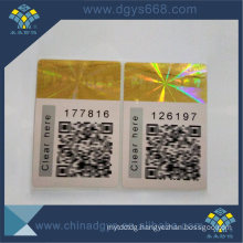 Random Barcode Hologram Label